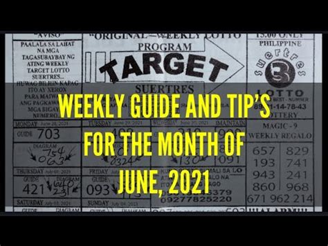 Monthly GUIDE and TIPS, TARGET, BOLANTOY, BOKNOY, .